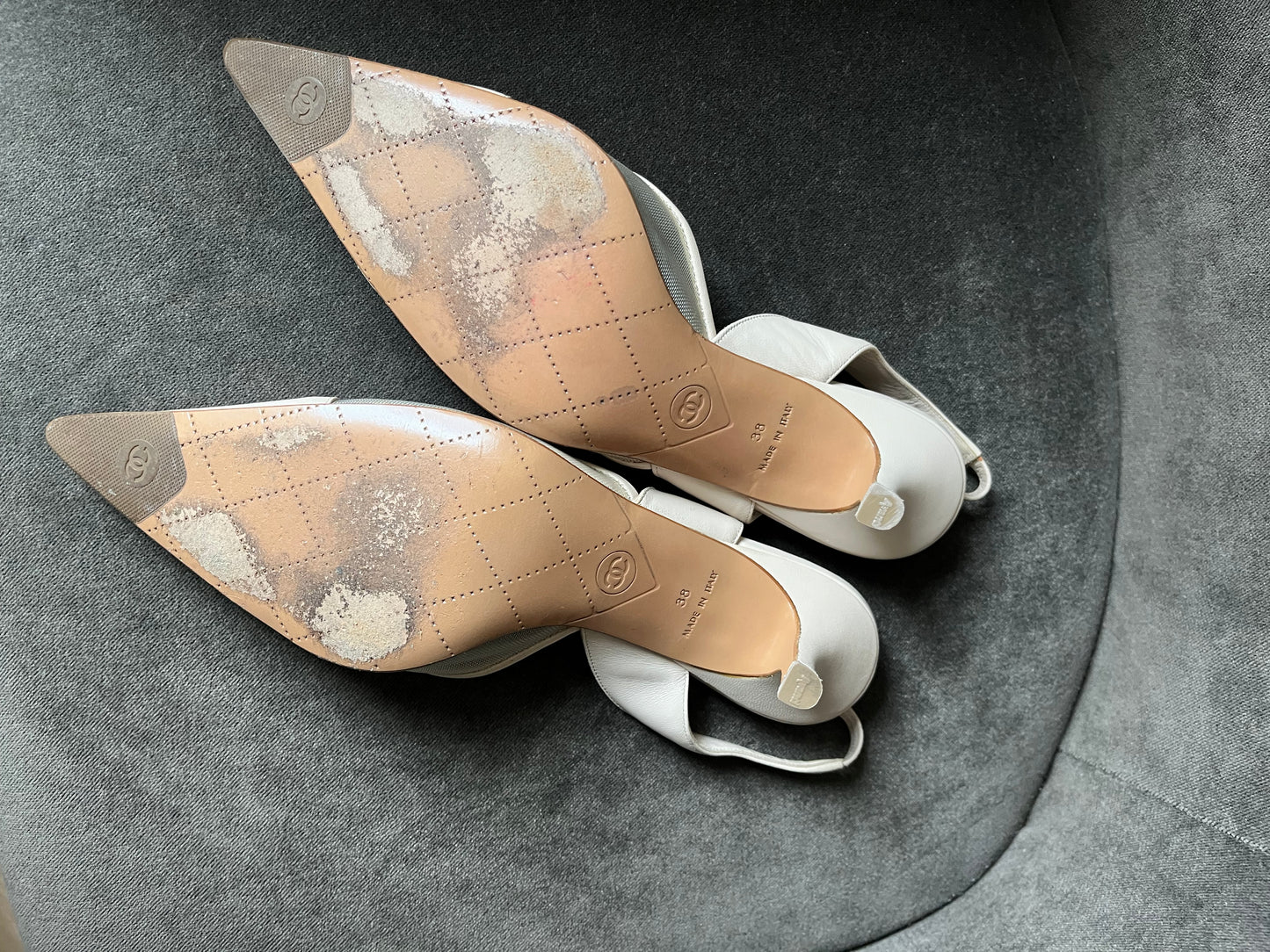 Chanel Mesh Slingbacks, 38