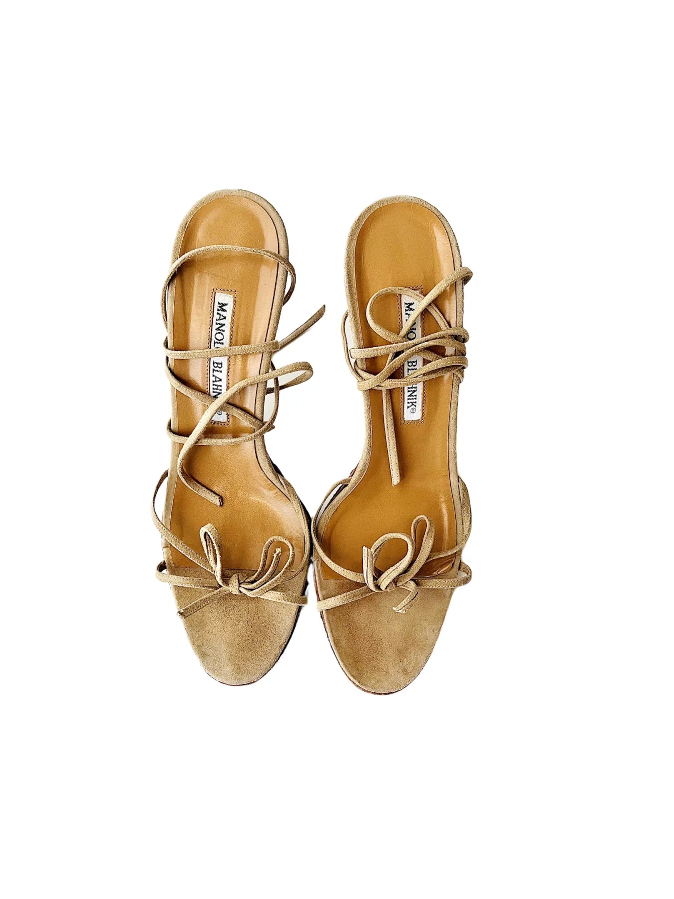 Manolo Blahnik bow heels sandals, 37