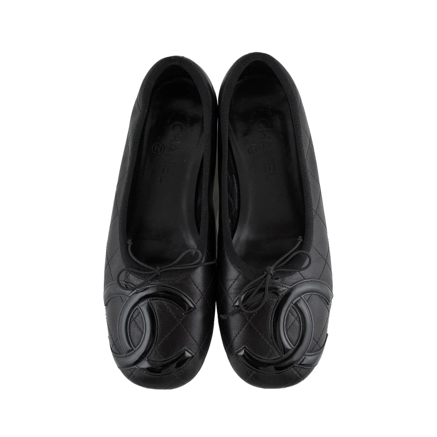 Chanel Cambon Interlocking CC Ballet Flats, US 7.5