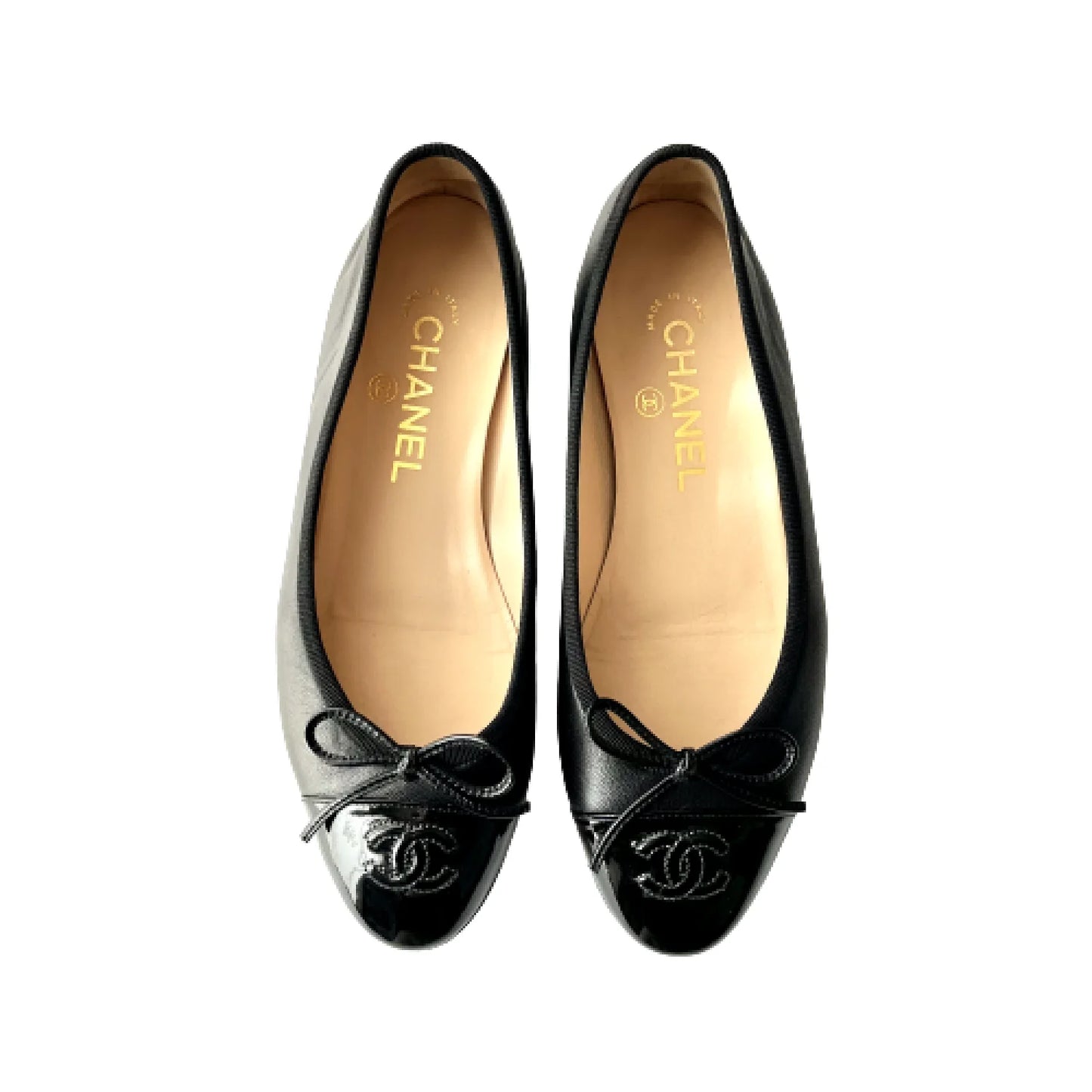 CHANEL Leather Ballet Flats, 36.5