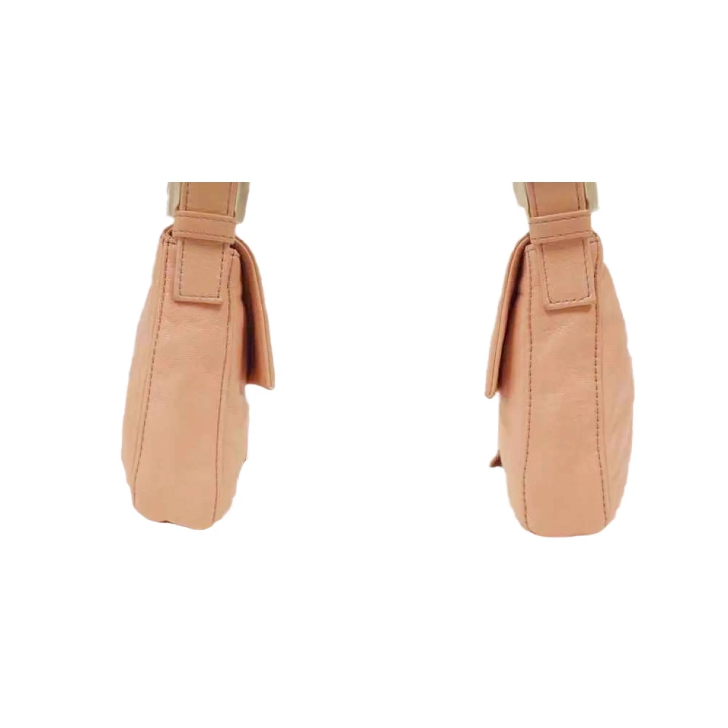 FENDI Baguette Vintage Pink Lambskin Leather Shoulder Bag