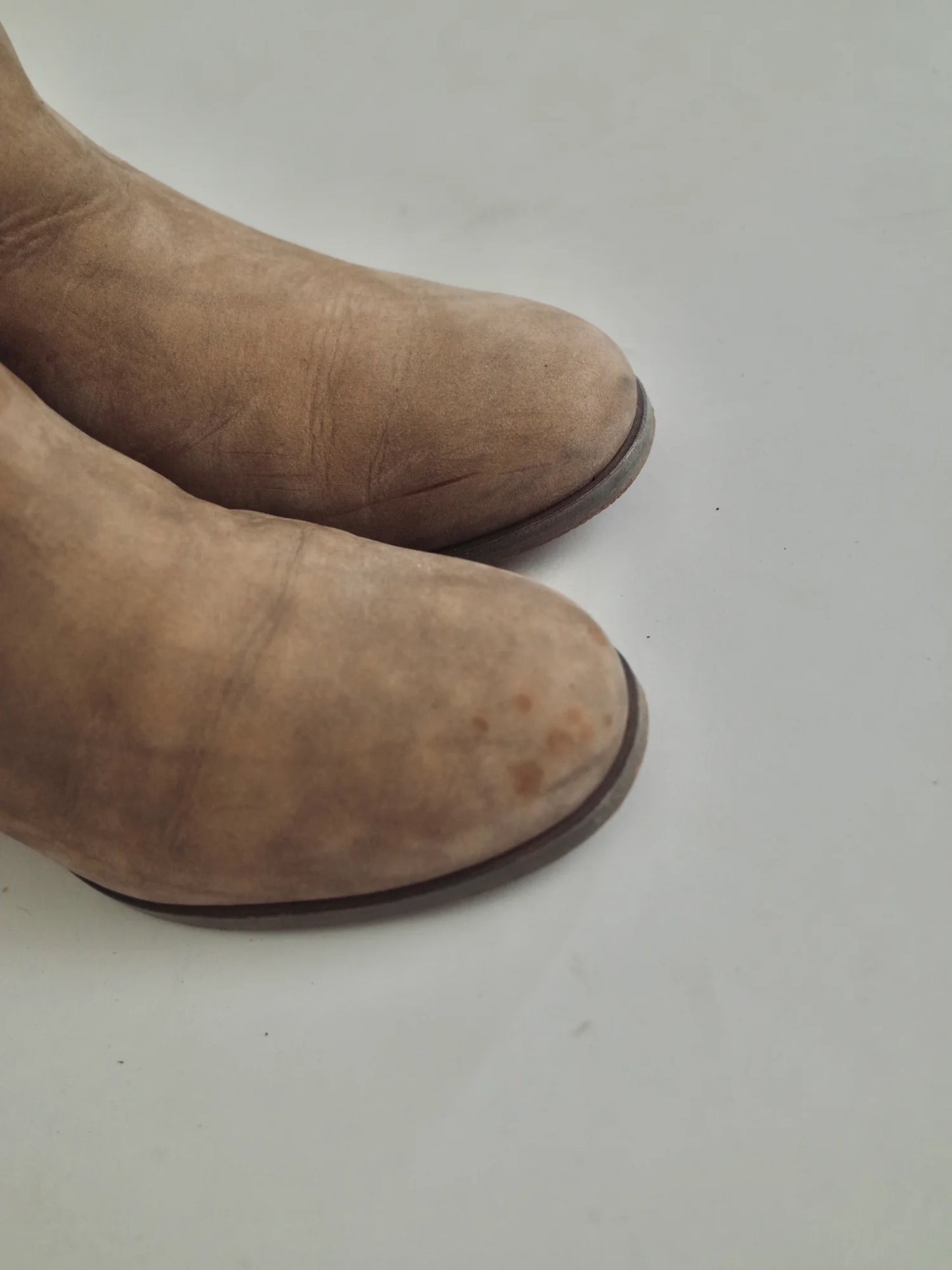 Chanel Beige Suede Ankle Boots, 36.5