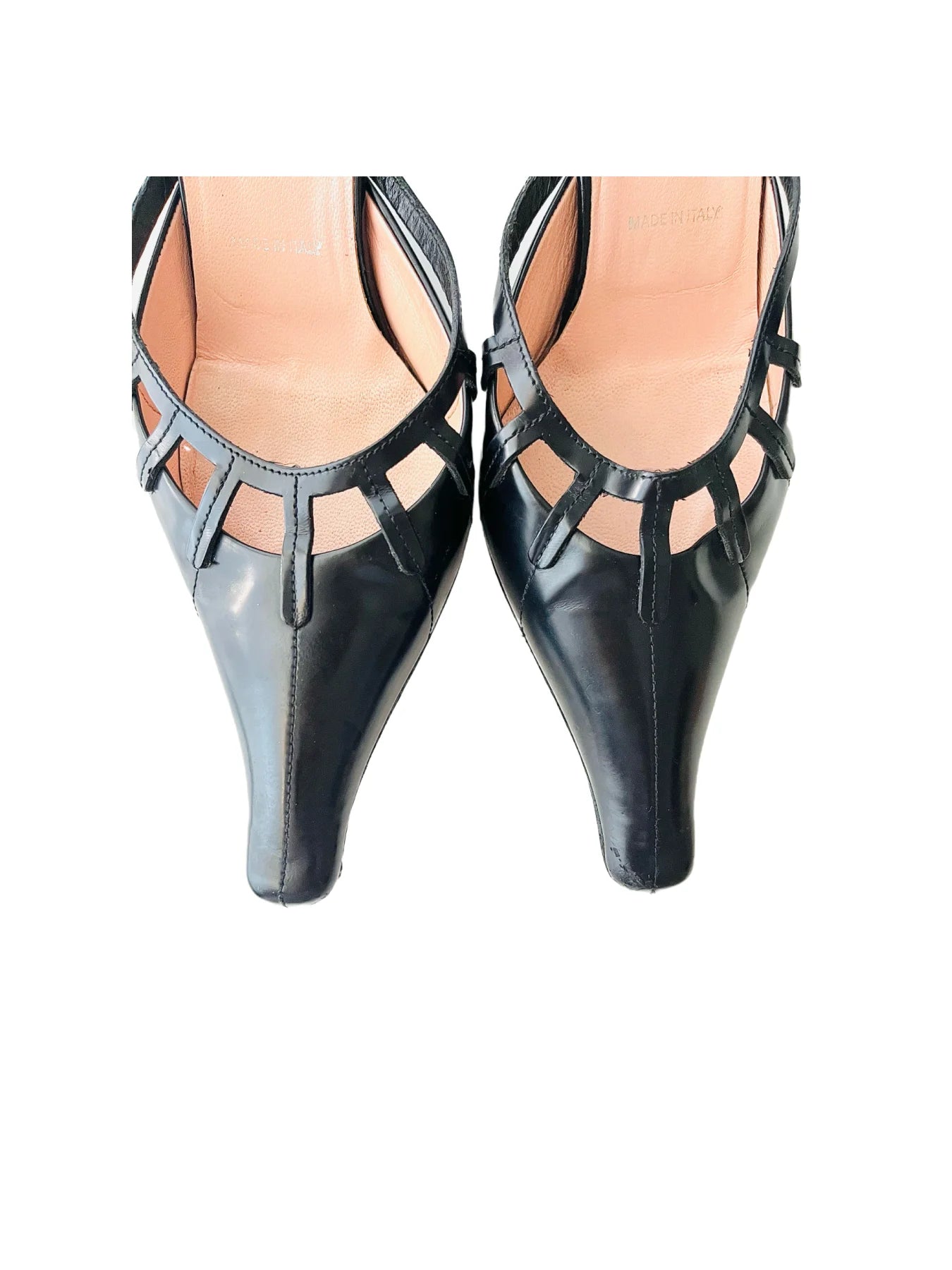 Prada Black Cage Kitten Heels, IT 39