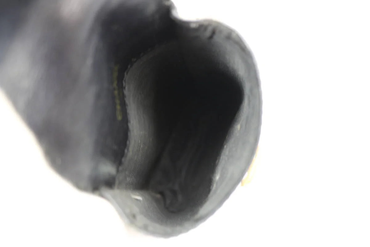 Chanel Cigarette Holder, Black Leather with Gold Hardware