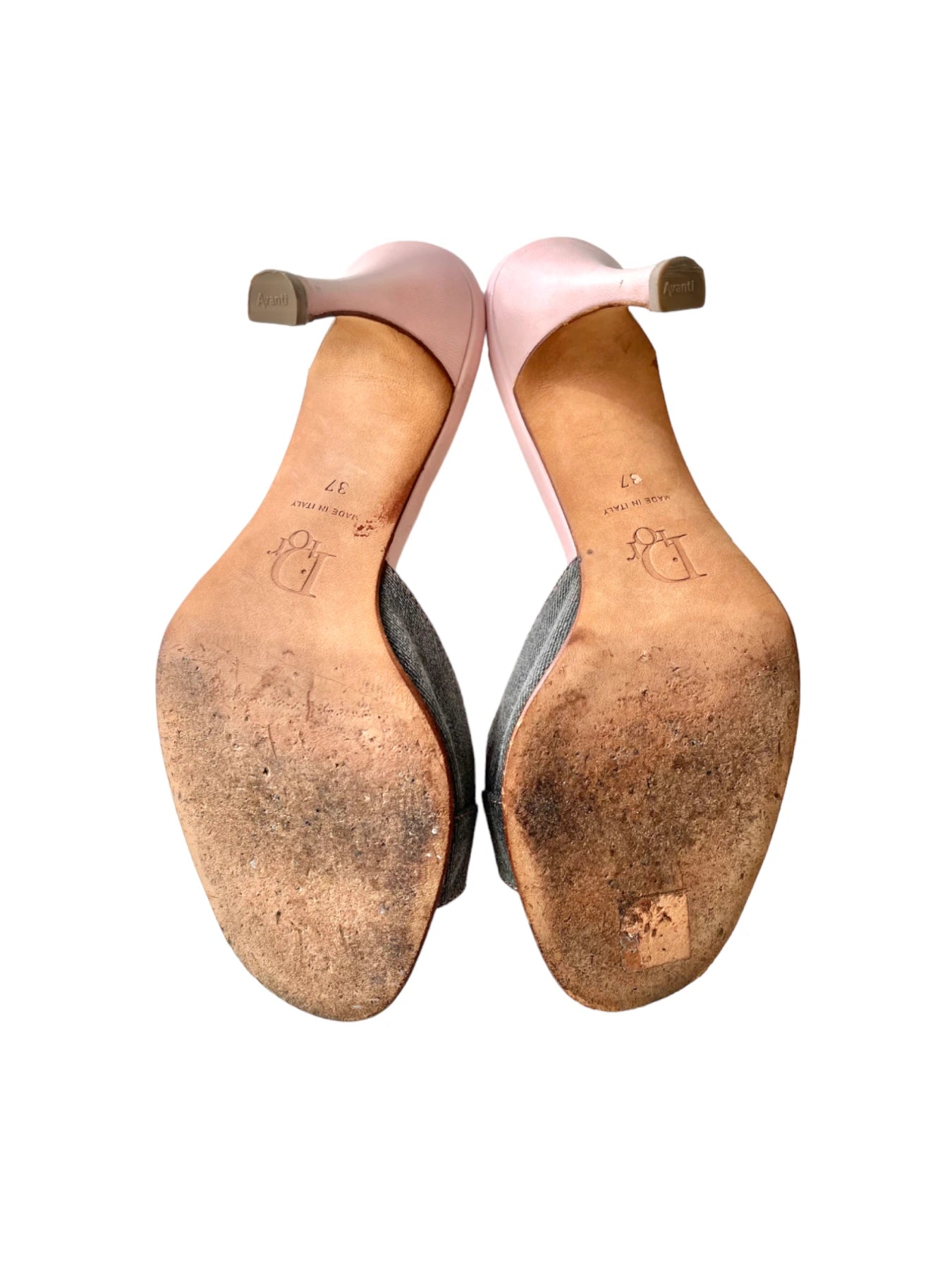 DIOR Blue Denim Lock & Key Slide Sandals, 37