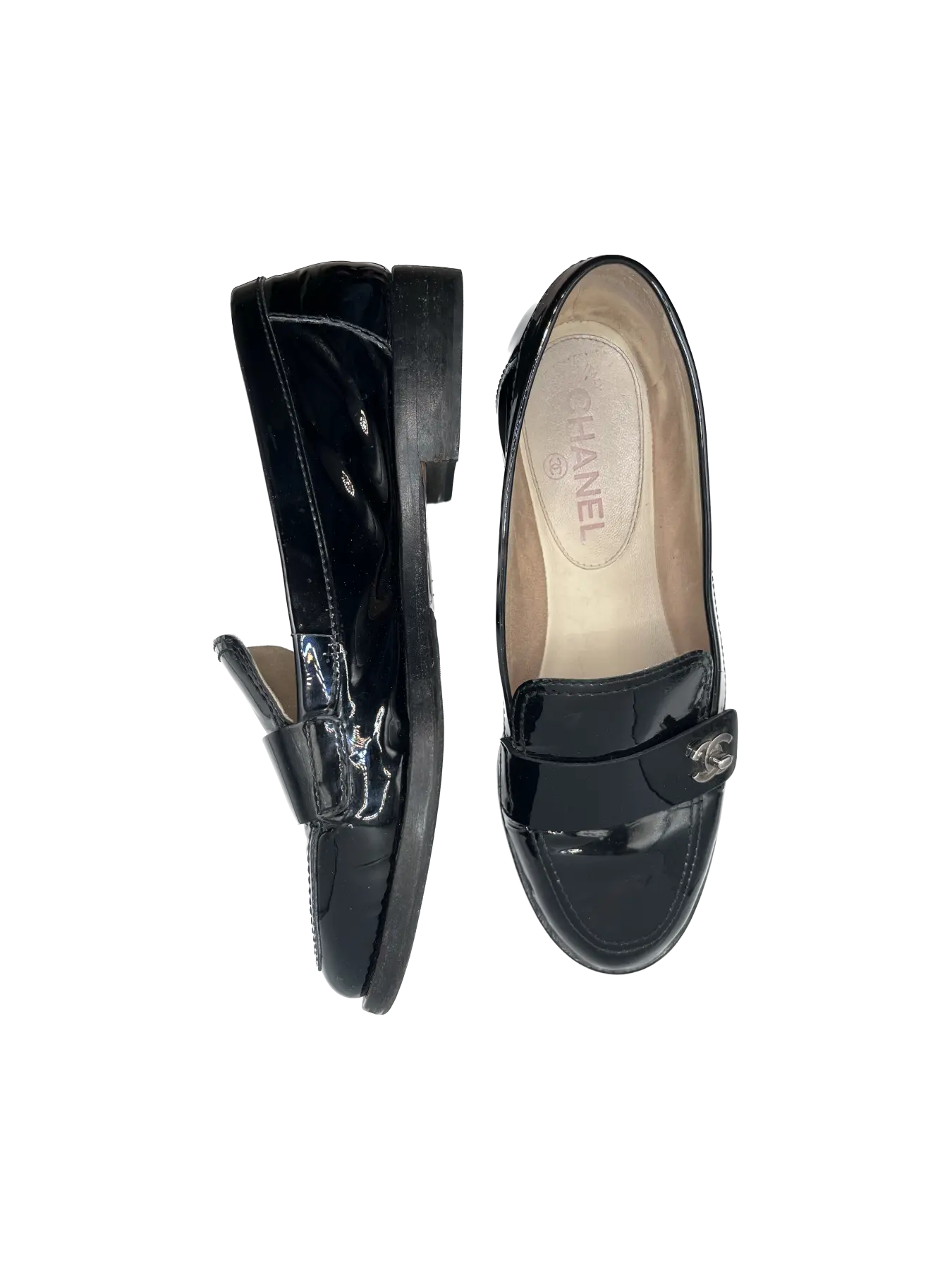 Chanel Interlocking CC Logo Loafers, 37.5 | Archive Square Chanel loafers the millennial decorator