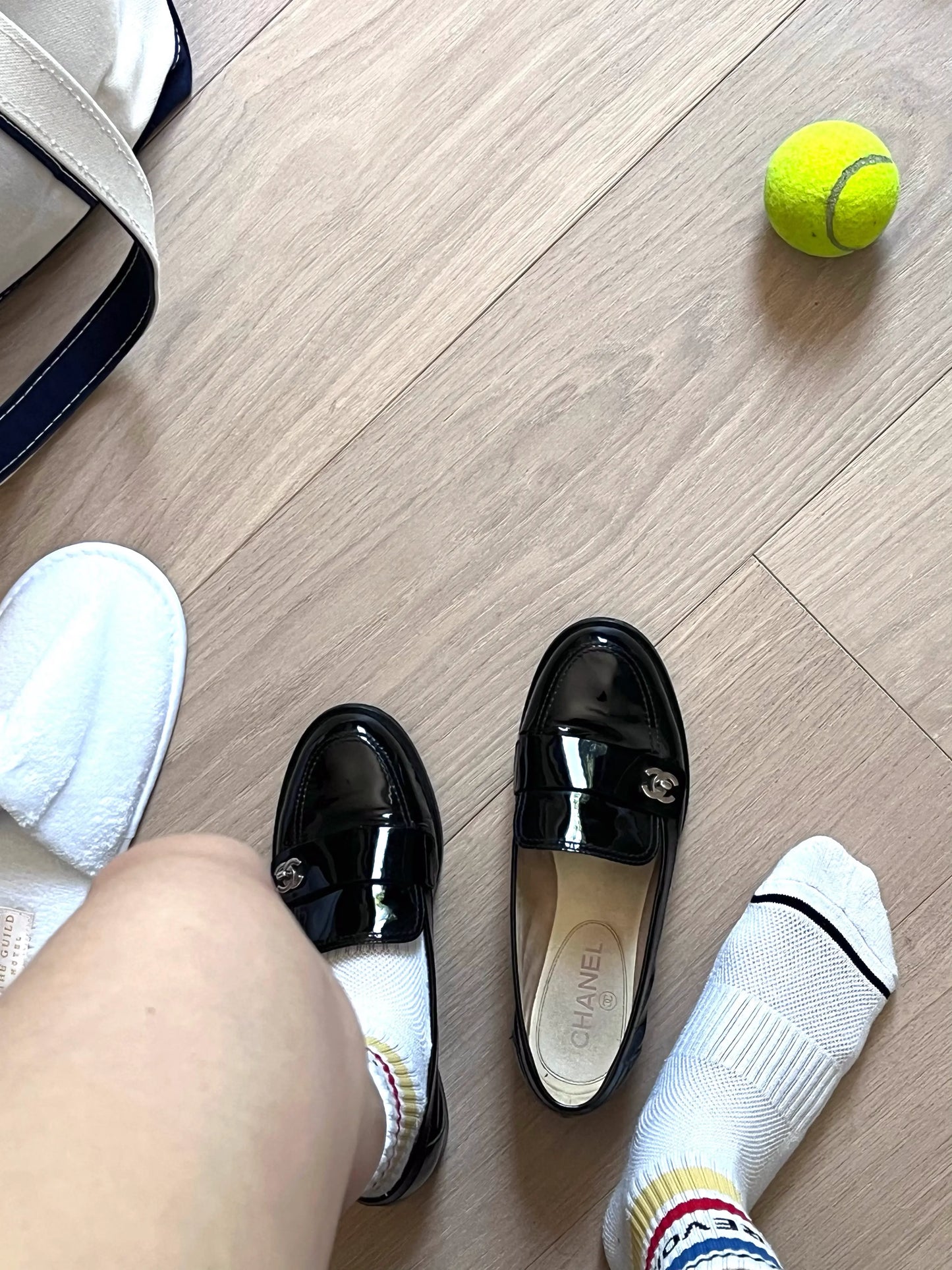 Chanel Interlocking CC Logo Loafers, 37.5 | Archive Square Chanel loafers the millennial decorator sporty and rich