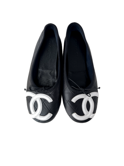 Chanel Cambon Interlocking CC Ballet Flats, 39