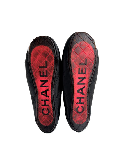 Chanel Cambon Interlocking CC Ballet Flats, 39