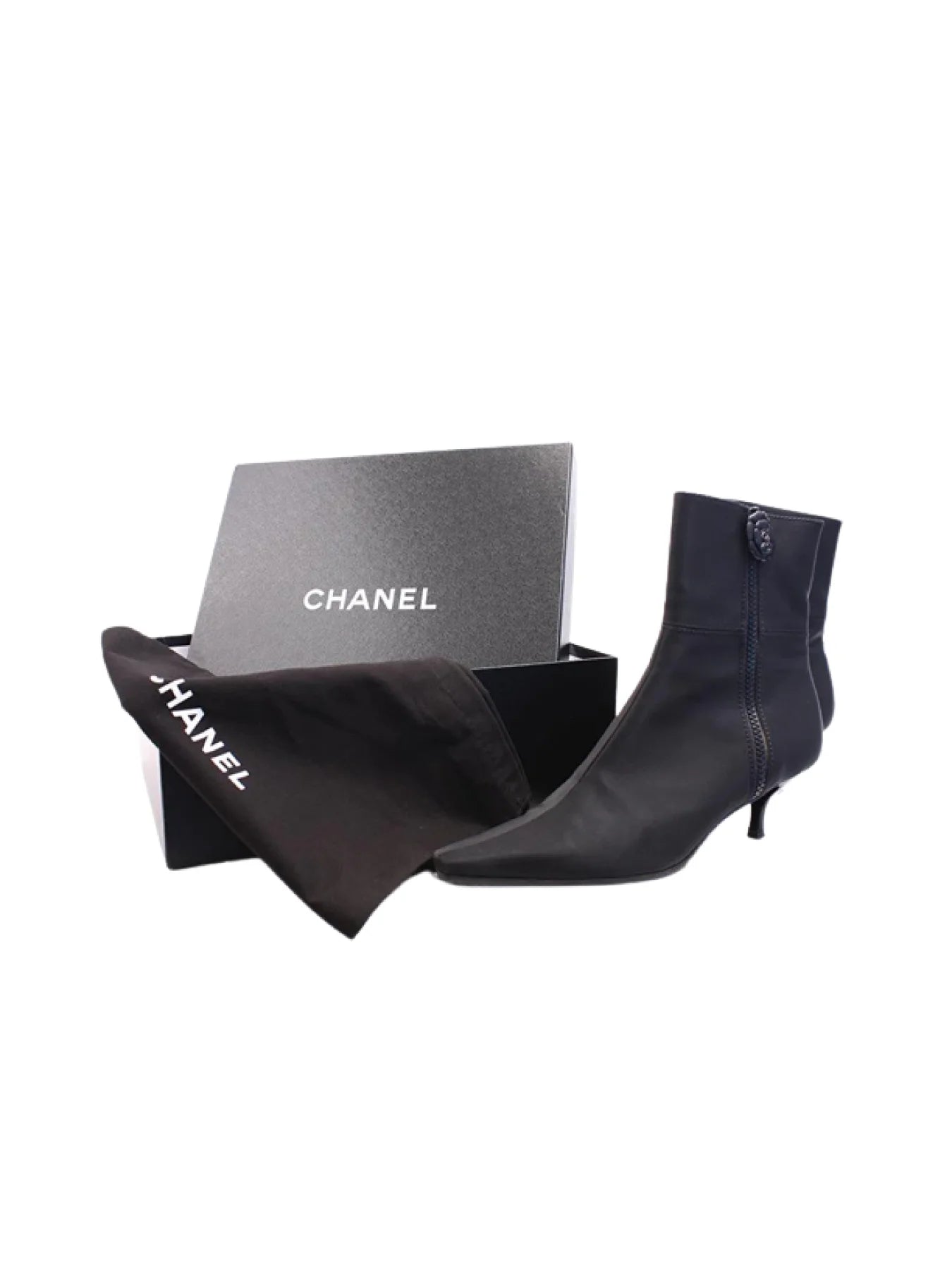 CHANEL Boots w/Camellia Flowers, 36