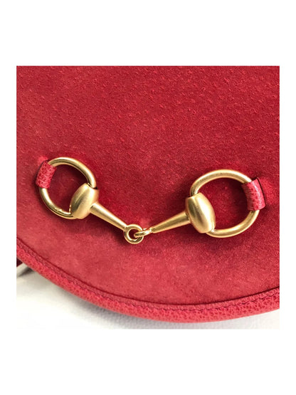 Gucci Horsebit Suede Waist Pouch Bag Mini Saddle Clutch