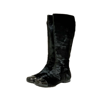 Chanel Pony Hair Boots, IT 37