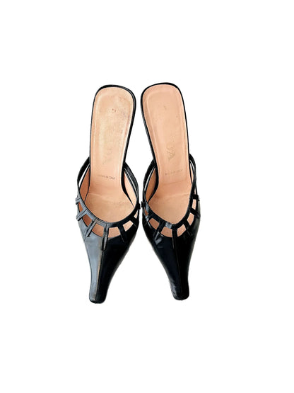 Prada Black Cage Kitten Heels, IT 36