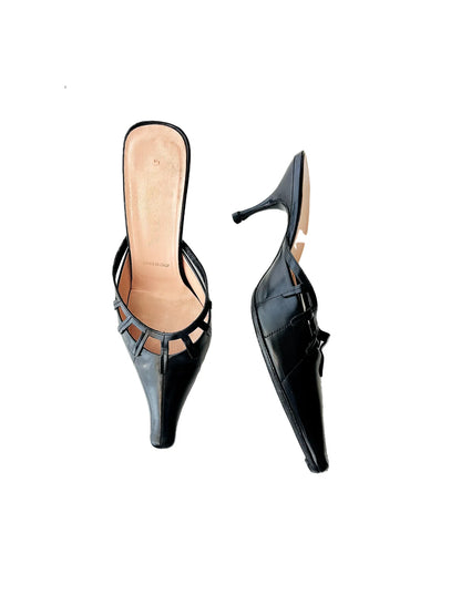 Prada Black Cage Kitten Heels, IT 36