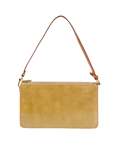 Louis Vuitton Yellow Monogram Vernis Lexington Pochette Bag