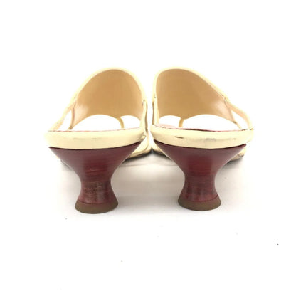 CHANEL LEATHER SLIDES IT 38.5