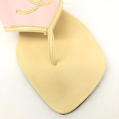 CHANEL LEATHER SLIDES IT 38.5