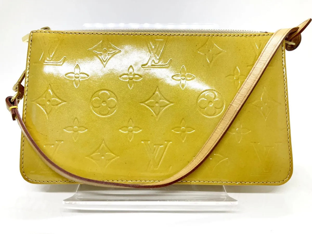 Louis Vuitton Yellow Monogram Vernis Lexington Pochette Bag