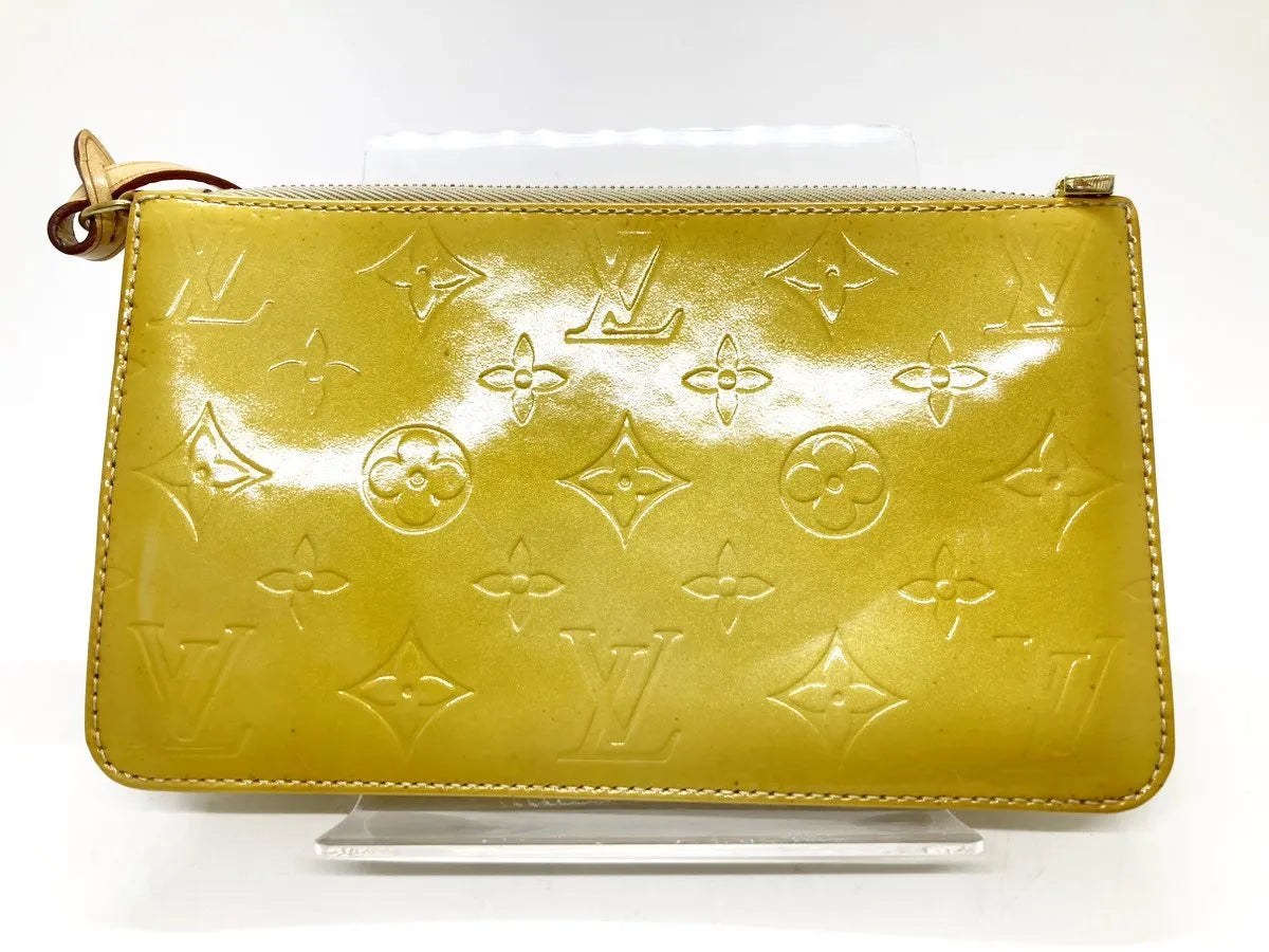 Louis Vuitton Yellow Monogram Vernis Lexington Pochette Bag