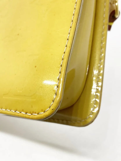 Louis Vuitton Yellow Monogram Vernis Lexington Pochette Bag