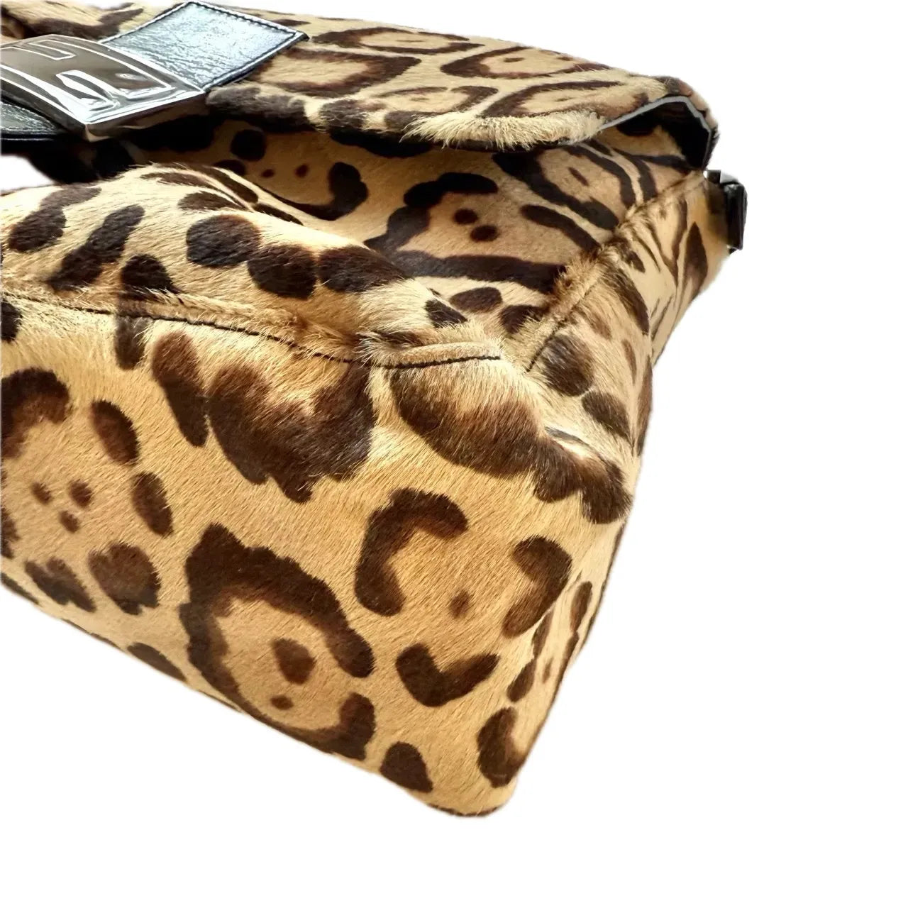 Fendi Leopard Ponyhair Mama Baguette