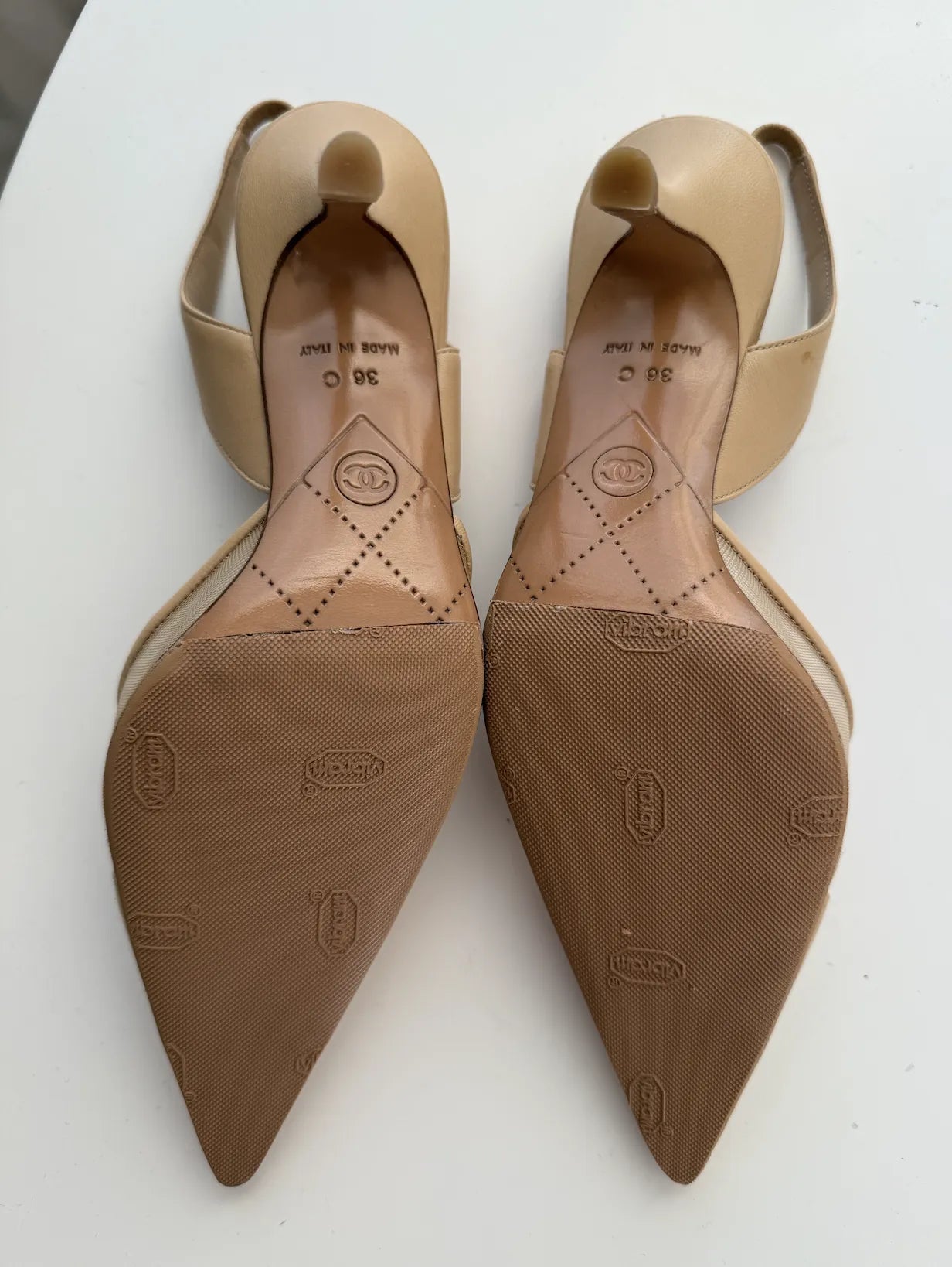 Chanel mesh slingbacks, 36